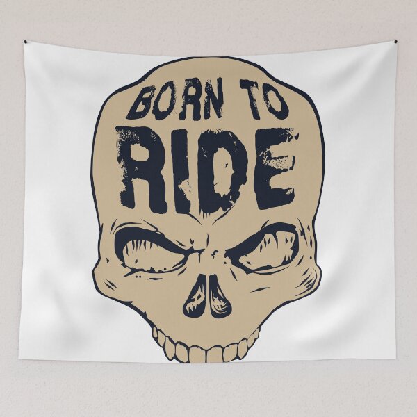 Item preview, Skull Born to ride designed and sold by FirstRadiant.