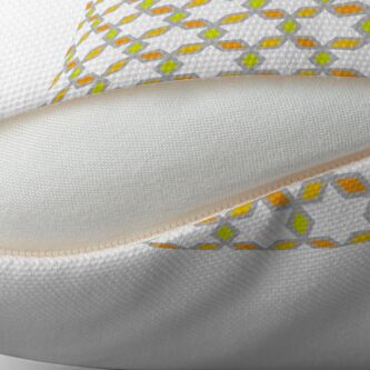 Alternate view of Geometric Pattern: Hexagon Star Diamond: White Floor Pillow