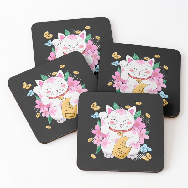 Item preview, Maneki neko with cerezo flower japanese  designed and sold by Natsukittyart.