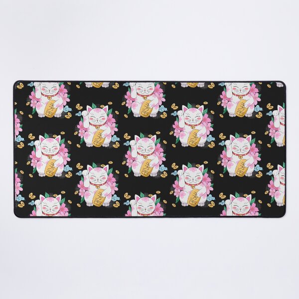 Item preview, Maneki neko with cerezo flower japanese designed and sold by Natsukittyart.