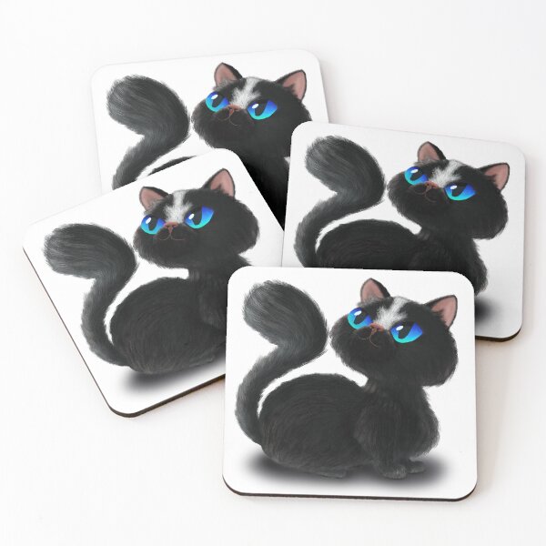 Item preview, Little Black Cat With Big Blue Eyes designed and sold by Candie Witherspoon.