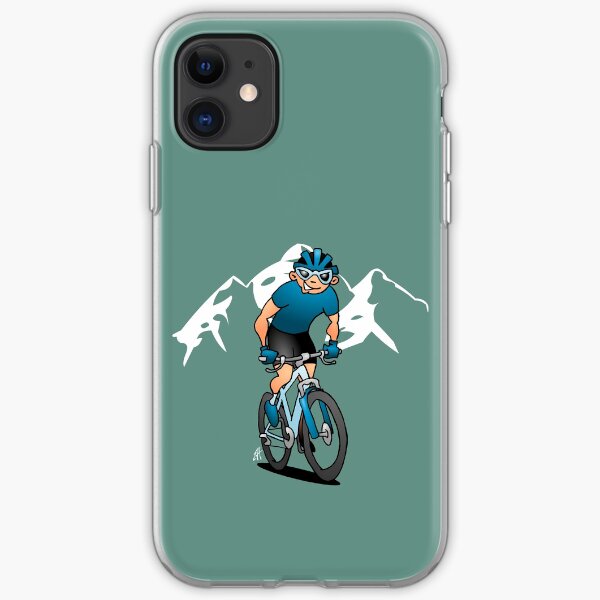 MTB - Mountain biker in the mountains iPhone Soft Case