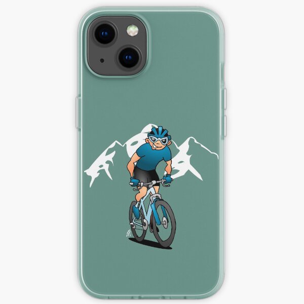 MTB - Mountain biker in the mountains iPhone Soft Case
