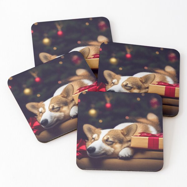 Item preview, Sleeping Corgi Christmas Eve designed and sold by Paint-of-Heart.
