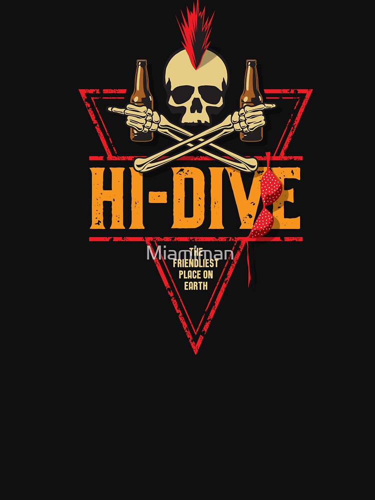 "HiDive Bar" Tshirt for Sale by Miamiman Redbubble bar tshirts