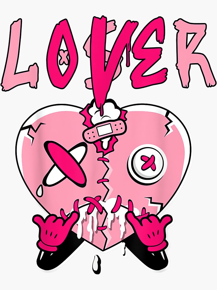 Loser Lover Heart Dripping Low Triple Pink Matching Sticker For Sale By Neeroodelshim Redbubble 9423