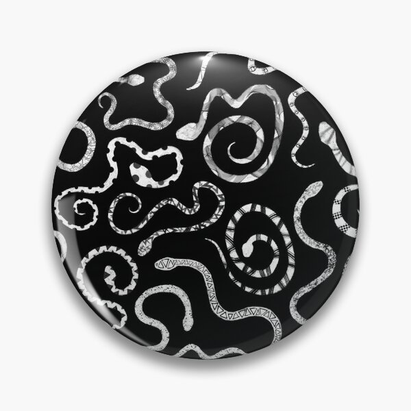 Item preview, Black and white patterned snakes designed and sold by saint-shores.