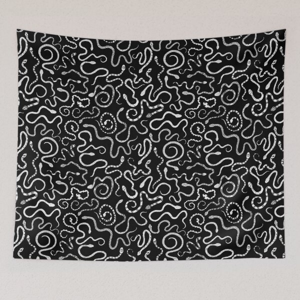 Item preview, Black and white patterned snakes designed and sold by saint-shores.
