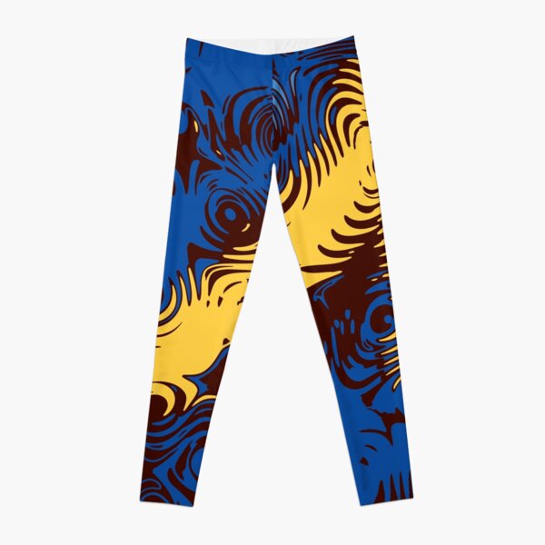 Abstract blue & Yellow Leggings