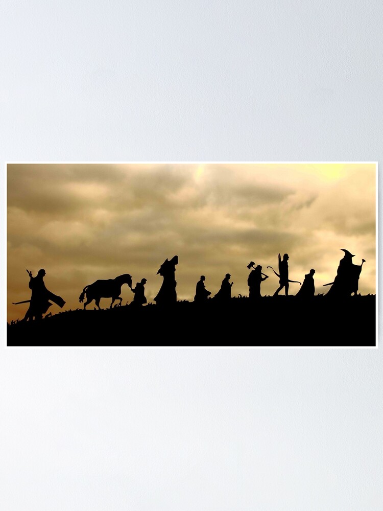 — Lord of the Rings fellowship silhouette with