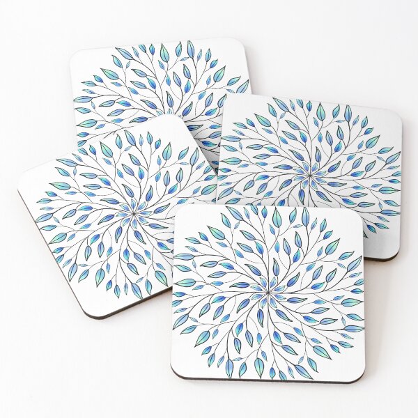 Item preview, Blue Leaves Mandala designed and sold by CarrieBrose.