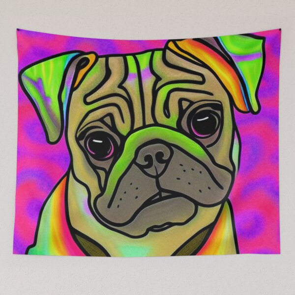 Item preview, Cute Colorful Pop Art Pug designed and sold by pugmom4.