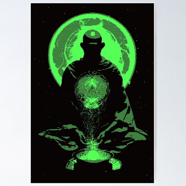 Item preview, Meditating Digital Monk Matrix Style Mana Ball designed and sold by outkast-oasis.