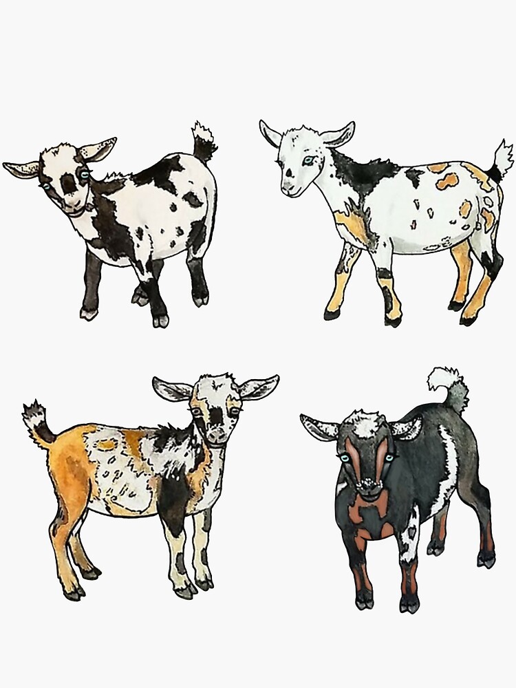 Thumbnail 3 of 3, Sticker, Goats designed and sold by gingerchan.