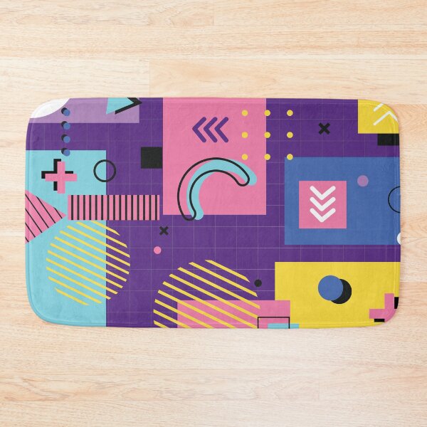 Item preview, Memphis Synth Purple Pattern designed and sold by MaiZephyr.
