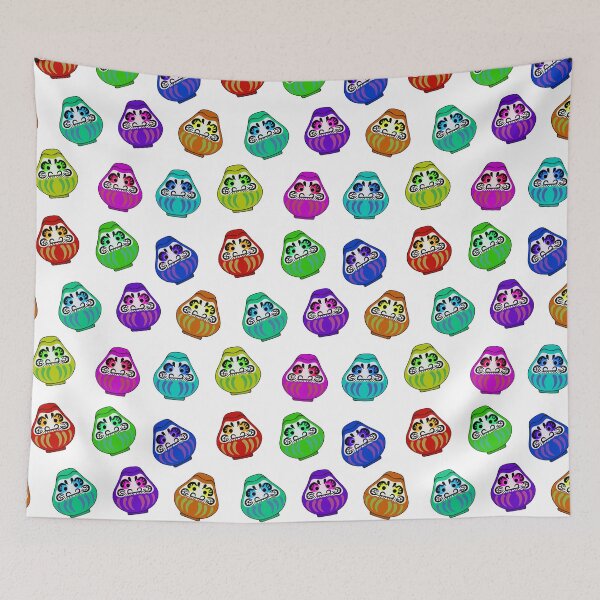 Item preview, Rainbow Daruma pattern designed and sold by rainbowcho.