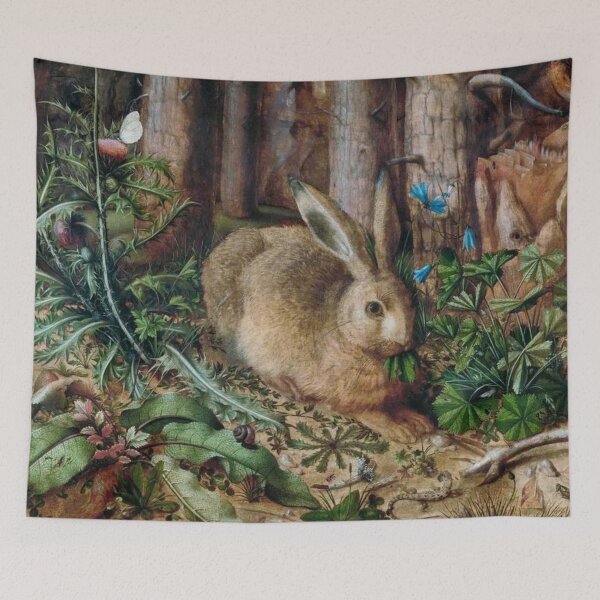 Item preview, Vintage Painting A Hare in the Forest designed and sold by artemisxluna89.