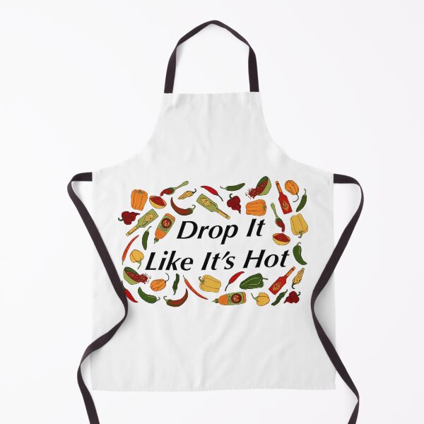 Item preview, Drop It Like It's Hot - Spicy Peppers, Hot Sauce, Spice - White Background designed and sold by EcoElsa.