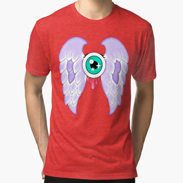 Pastel Goth | Winged Eye | Light Grey Tri-blend T-Shirt