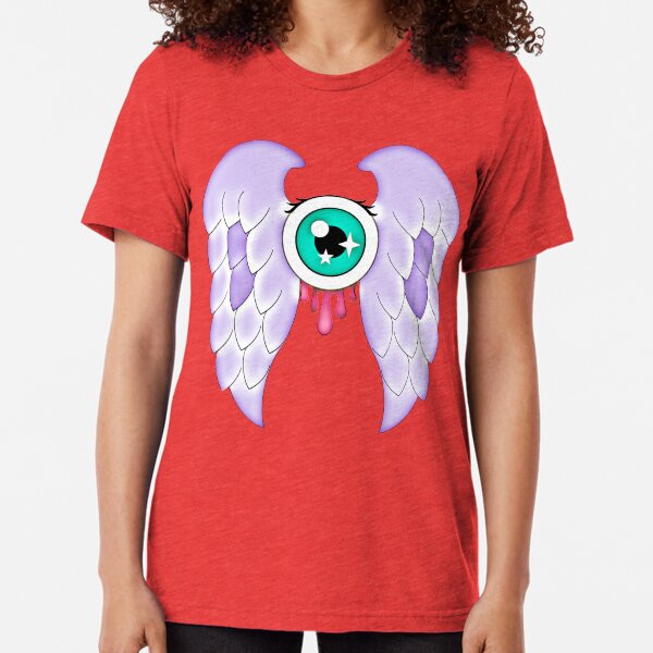 Pastel Goth | Winged Eye | Light Grey Tri-blend T-Shirt
