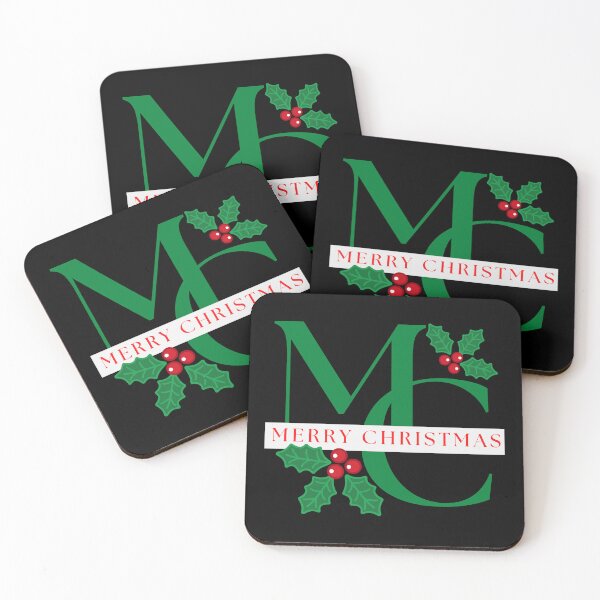 Item preview, Merry Christmas holly and berries monogram New Christmas Design designed and sold by tranquilbeach.