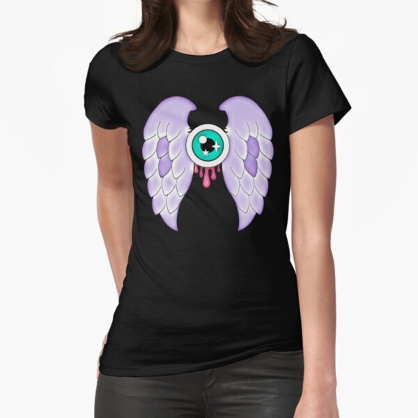 Pastel Goth | Winged Eye | Black Fitted T-Shirt