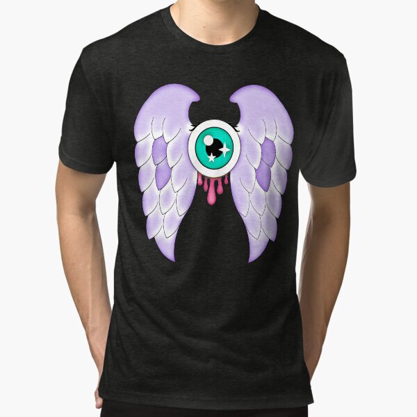 Pastel Goth | Winged Eye | Black Tri-blend T-Shirt