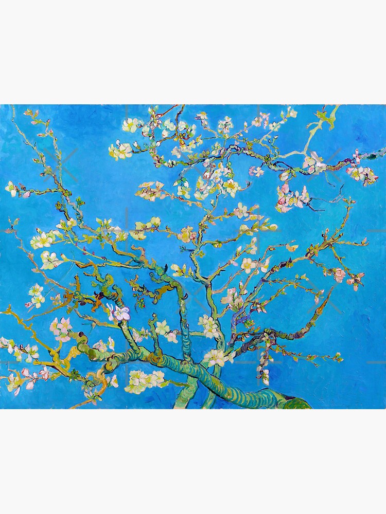 Almond Blossoms 1890 by Vincent van Gogh Sticker by Art Anthology - Pixels