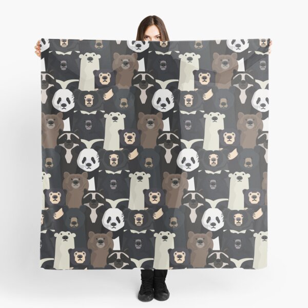 Bears of the world pattern Scarf