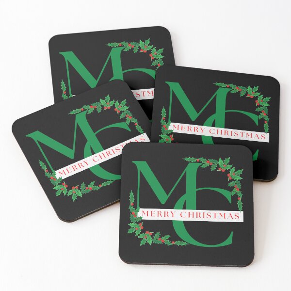 Item preview, Merry Christmas holly garland and berries monogram New Christmas Design designed and sold by tranquilbeach.