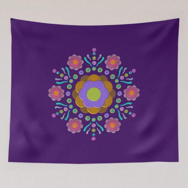 Item preview, Metallic 3d Floral Mandala designed and sold by Jane Izzy Designs.