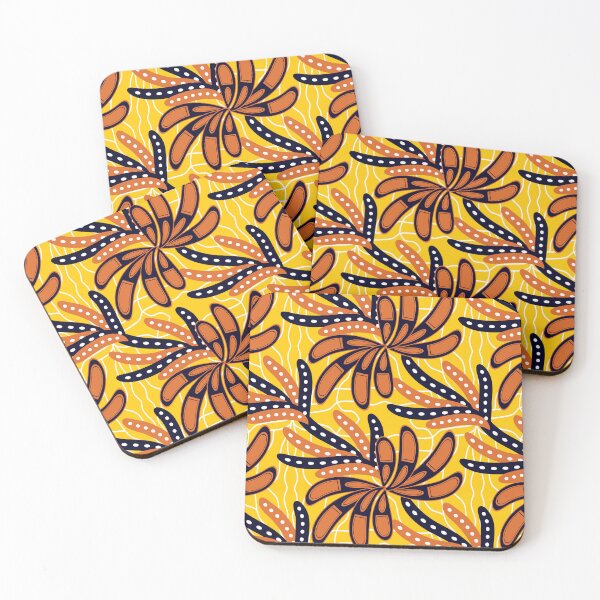 Item preview, African ethnic traditional yellow pattern. designed and sold by CuteBeeDesign.