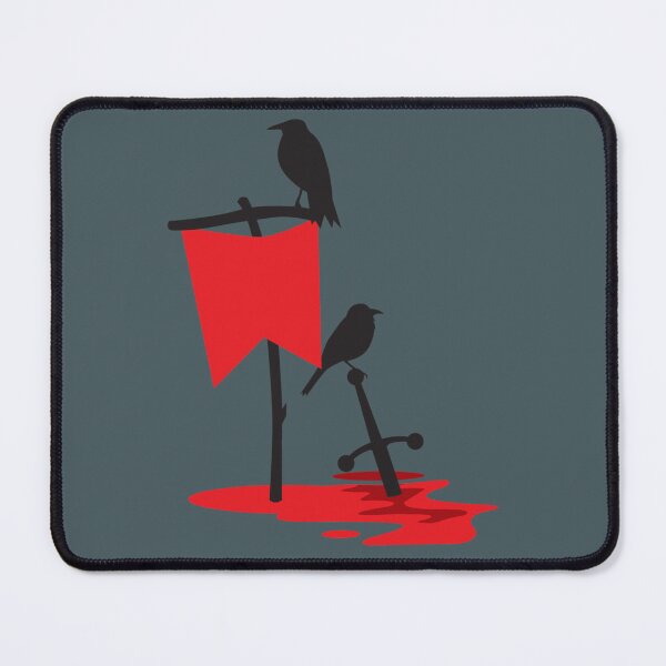 Item preview, Black crows standing vigil on a blood red battlefield designed and sold by EddWehner.