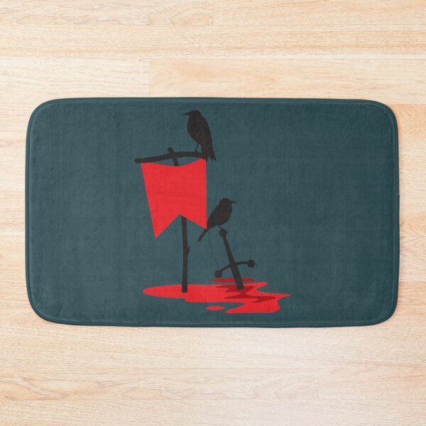 Item preview, Black crows standing vigil on a blood red battlefield designed and sold by EddWehner.