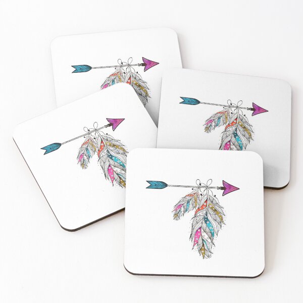Item preview, Boho design of feathers and an arrow designed and sold by Purvi17.