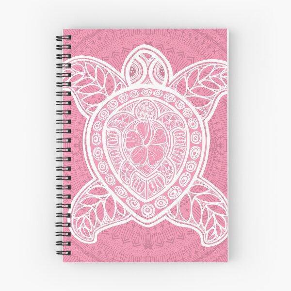 Artikelvorschau, Pasifika-Schildkröte - weiß auf rosa entworfen und verkauft von AprilAppleArt.