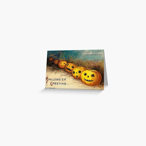 Vintage Halloween Greeting Cards Classic Posters Greeting Card
