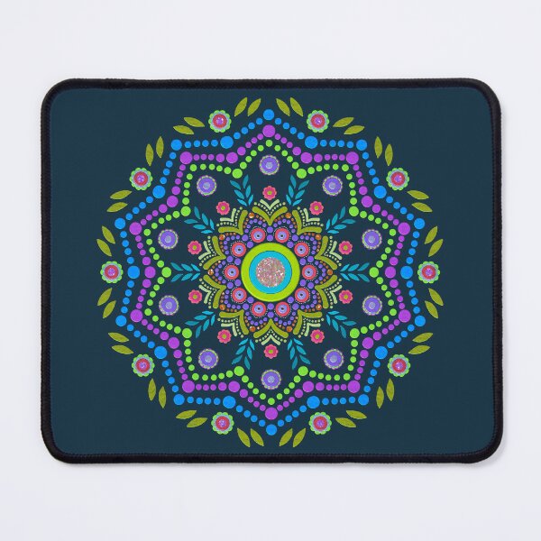 Item preview, Metallic Floral Mandala Teal designed and sold by Jane Izzy Designs.