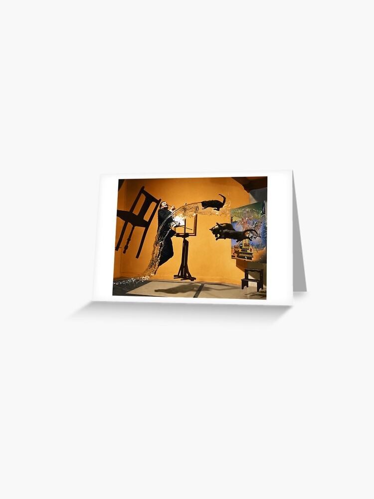 "Dali Atomicus - by Philippe Halsman - Colored" Greeting Card for Sale ...