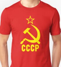 Sowjetische kommunistische CCCP Hammer & Sichel Slim Fit T-Shirt