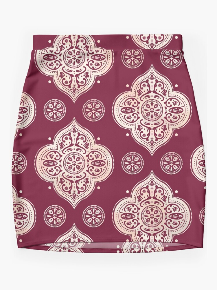 Discover Floral Medallion Pattern Mini Skirt