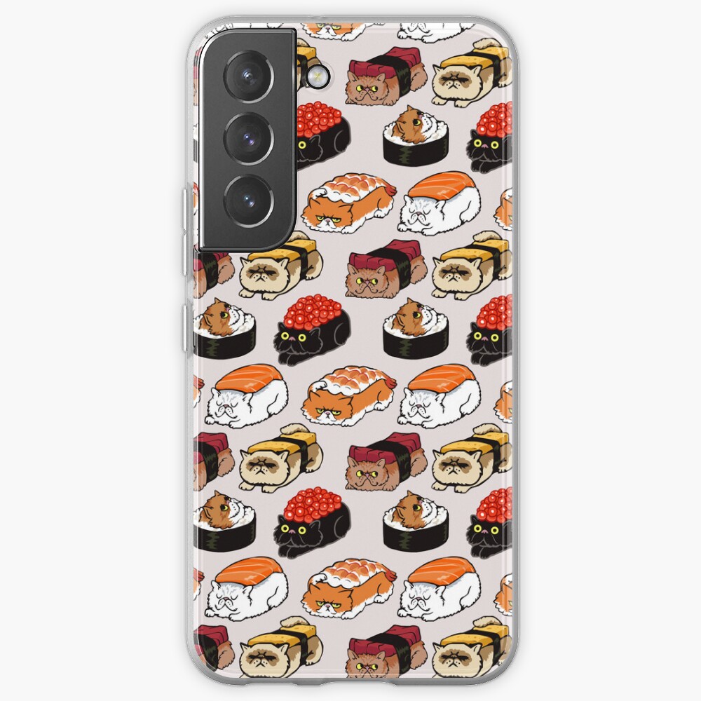 Sushi Persian Cat Samsung Galaxy Phone Case