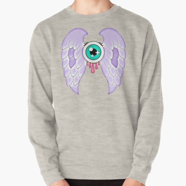Pastel Goth | Winged Eye | White Pullover Sweatshirt