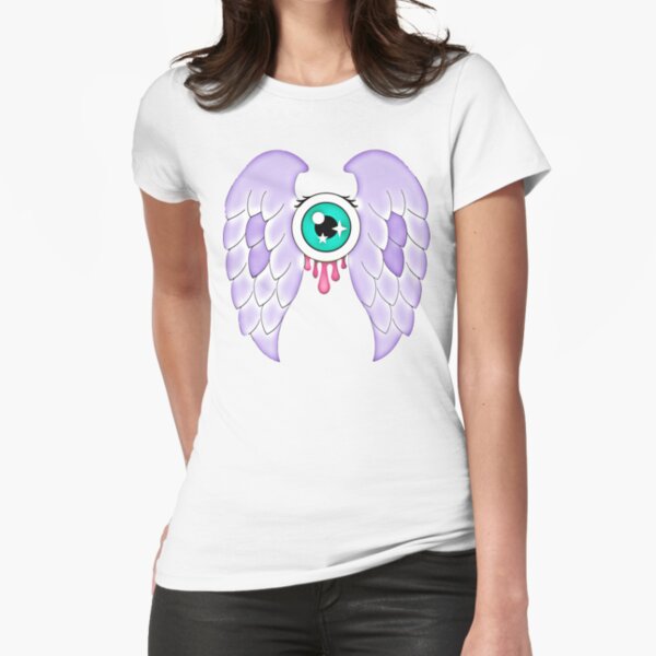 Pastel Goth | Winged Eye | White Fitted T-Shirt