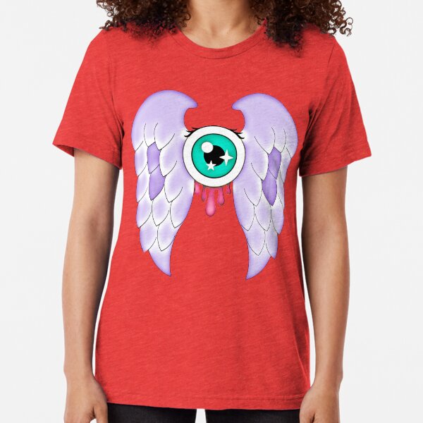 Pastel Goth | Winged Eye | White Tri-blend T-Shirt