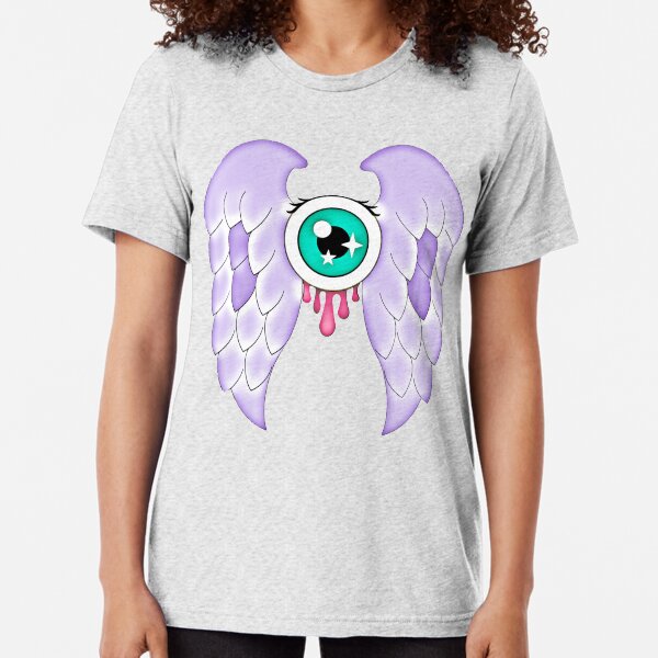 Pastel Goth | Winged Eye | White Tri-blend T-Shirt