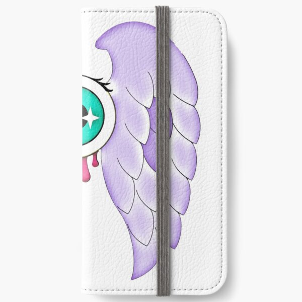 Pastel Goth | Winged Eye | White iPhone Wallet