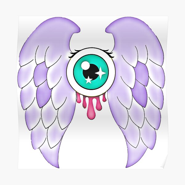 Pastel Goth | Winged Eye | White Poster