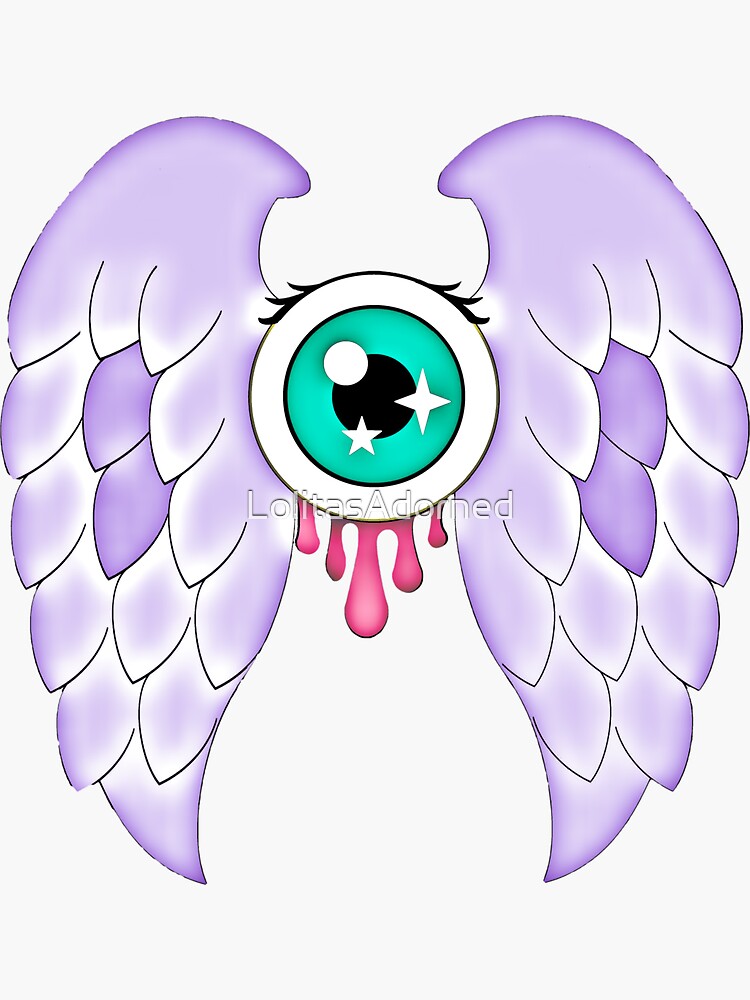 Pastel Goth | Winged Eye | White by LolitasAdorned