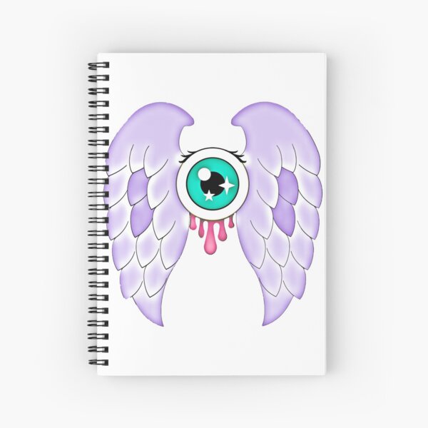 Pastel Goth | Winged Eye | White Spiral Notebook